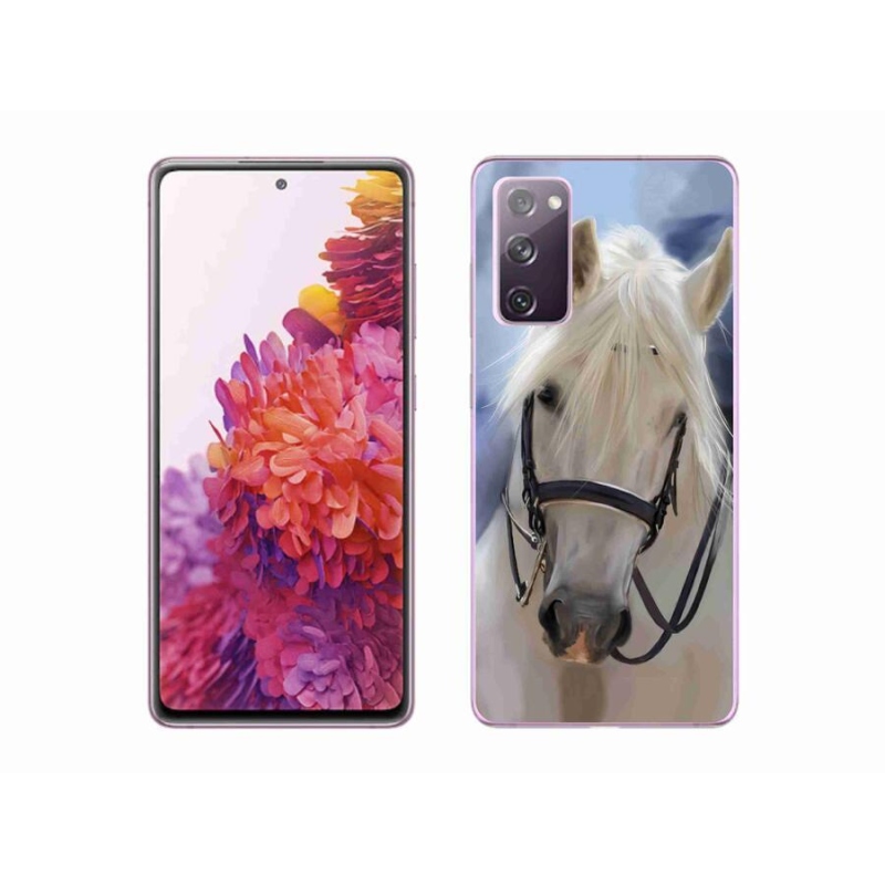 Gélový kryt mmCase na mobil Samsung Galaxy S20 FE - biely kôň