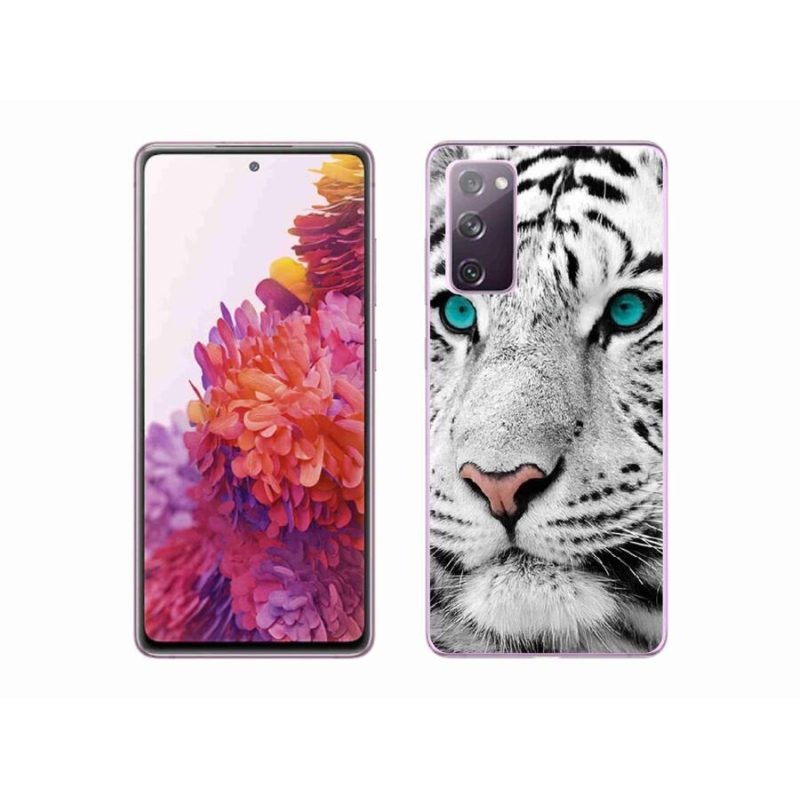 Gélový kryt mmCase na mobil Samsung Galaxy S20 FE - biely tiger