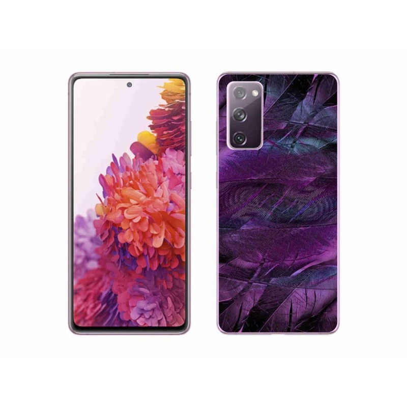 Gélový kryt mmCase na mobil Samsung Galaxy S20 FE - fialová pierka