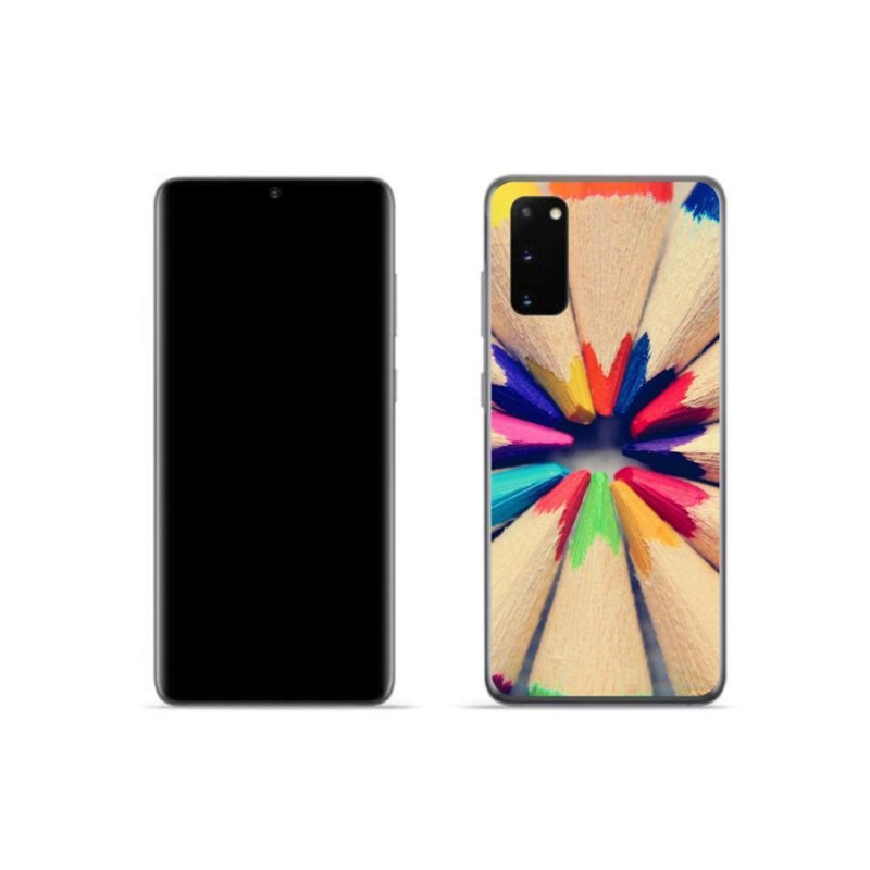 Gélový kryt mmCase na mobil Samsung Galaxy S20 - pastelky