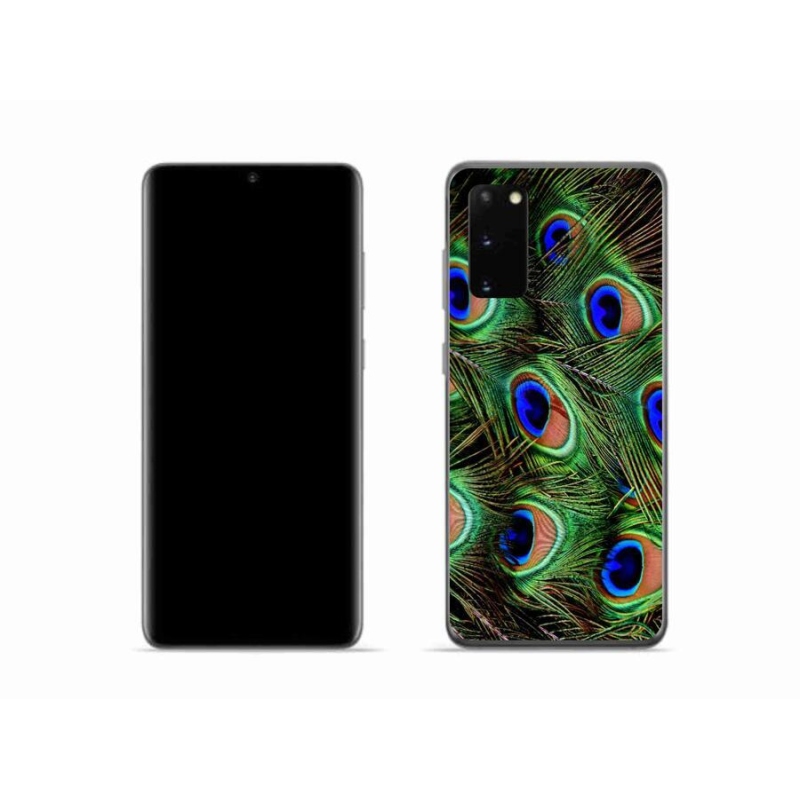 Gélový kryt mmCase na mobil Samsung Galaxy S20 - pávie perie