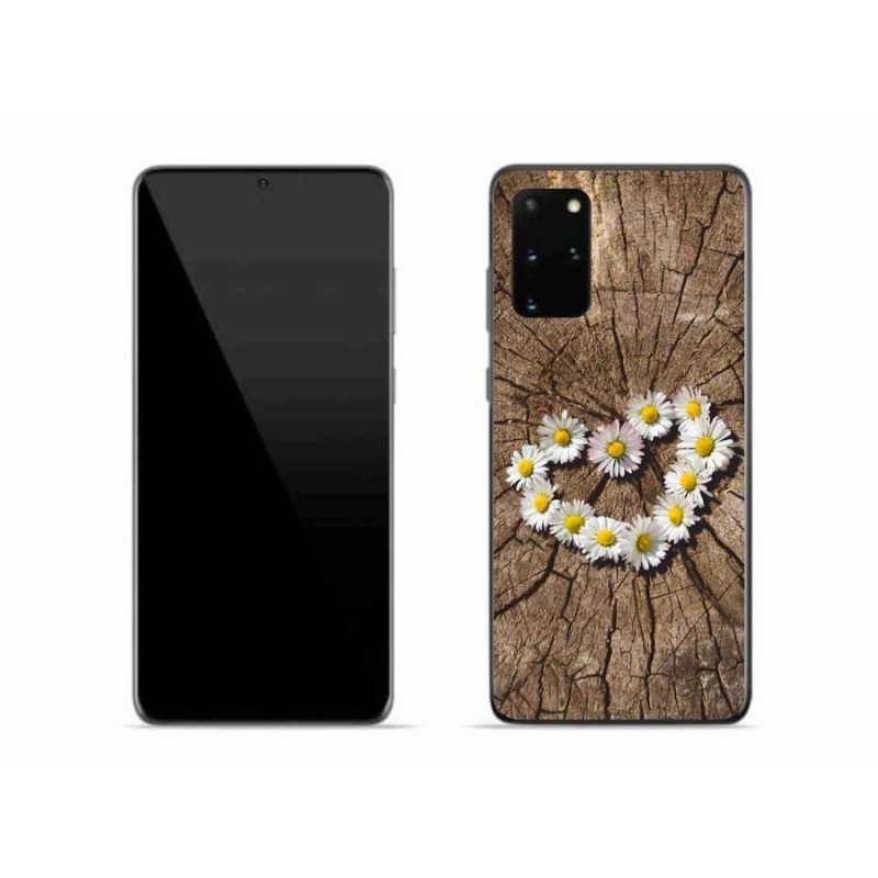 Gélový kryt mmCase na mobil Samsung Galaxy S20 Plus - srdce z margarét