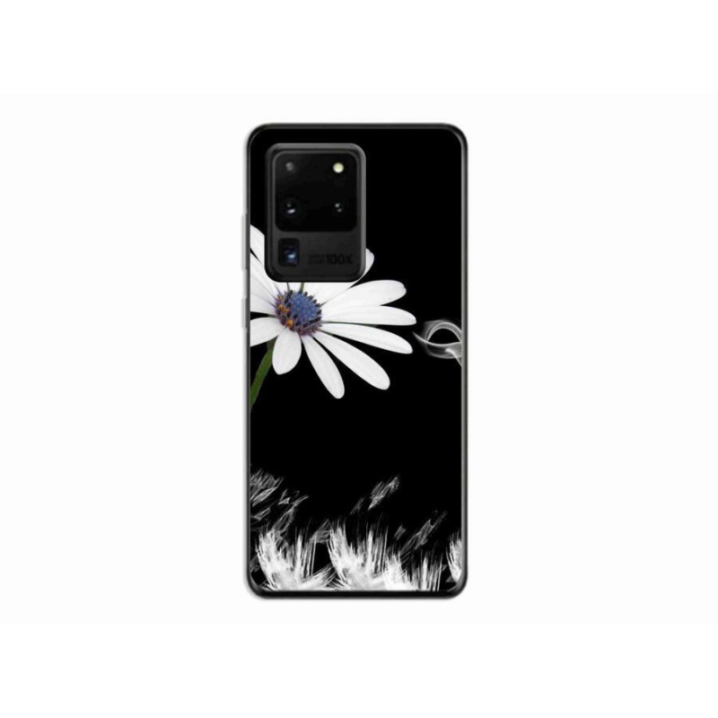 Gélový kryt mmCase na mobil Samsung Galaxy S20 Ultra - biela kvetina