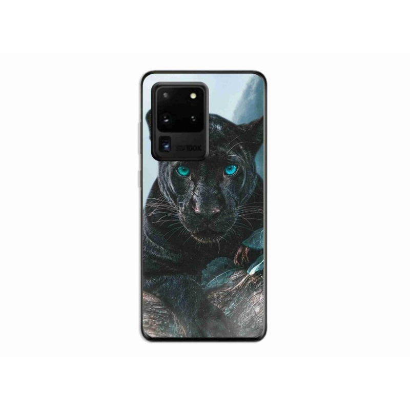 Gélový kryt mmCase na mobil Samsung Galaxy S20 Ultra - čierny panter