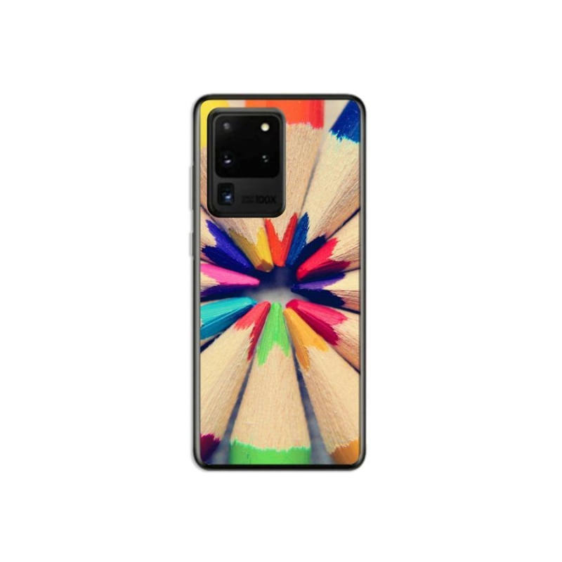 Gélový kryt mmCase na mobil Samsung Galaxy S20 Ultra - pastelky