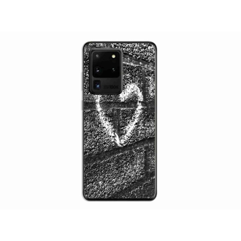 Gélový kryt mmCase na mobil Samsung Galaxy S20 Ultra - srdce na stene