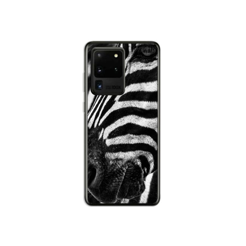 Gélový kryt mmCase na mobil Samsung Galaxy S20 Ultra - zebra