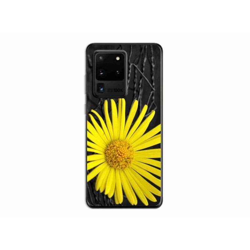 Gélový kryt mmCase na mobil Samsung Galaxy S20 Ultra - žltý kvet