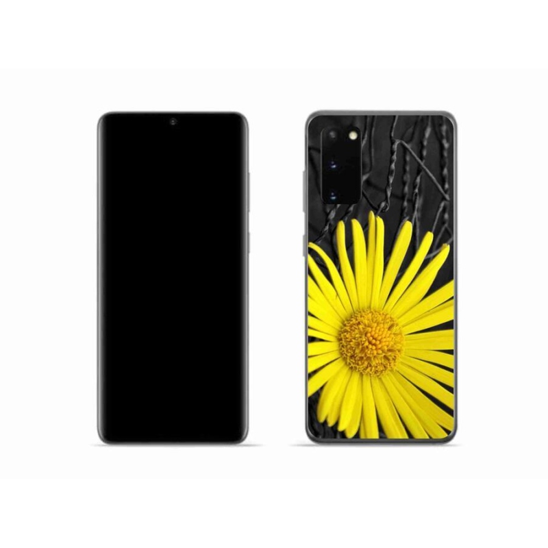 Gélový kryt mmCase na mobil Samsung Galaxy S20 - žltý kvet