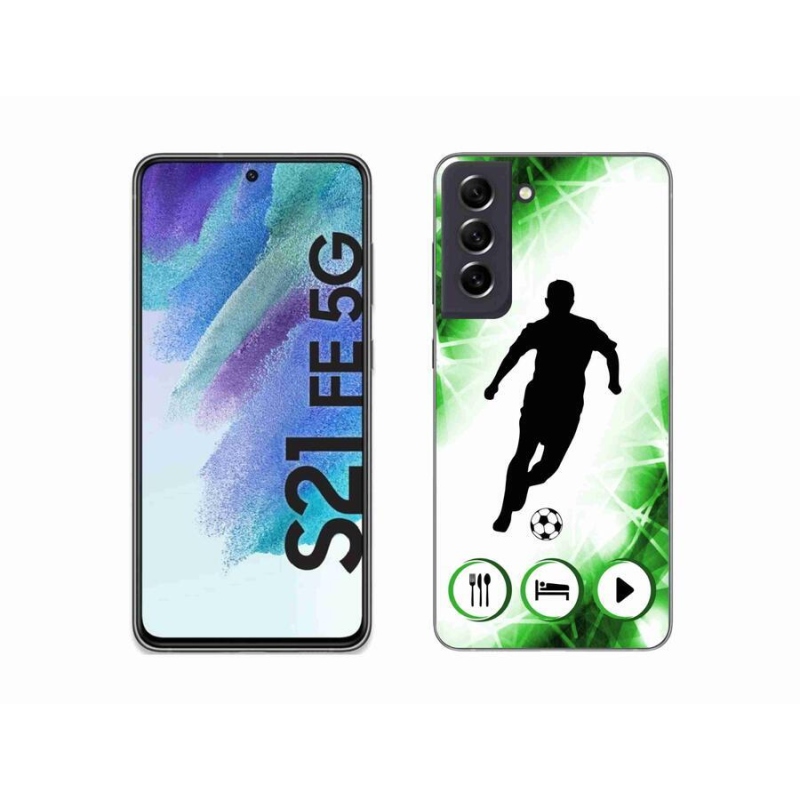 Gélový kryt mmCase na mobil Samsung Galaxy S21 FE 5G - futbalista