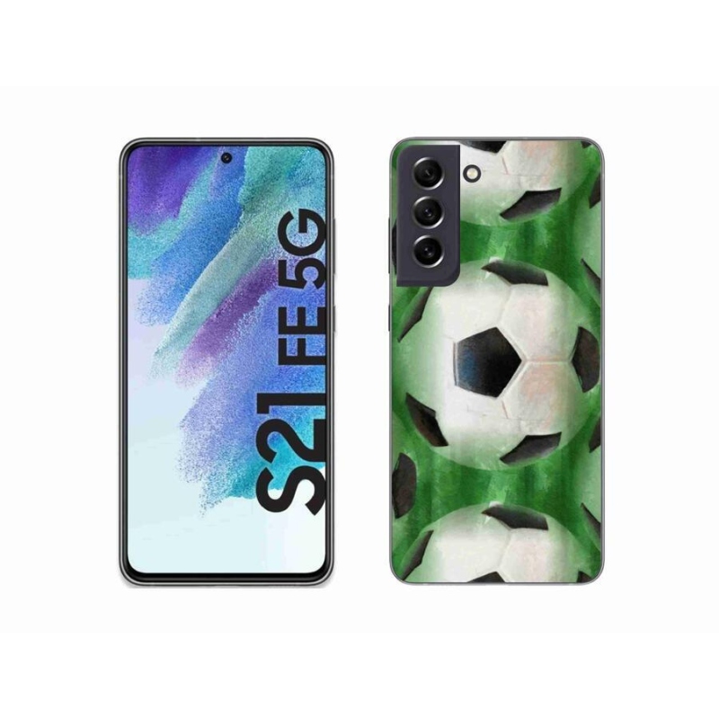 Gélový kryt mmCase na mobil Samsung Galaxy S21 FE 5G - futbalová lopta