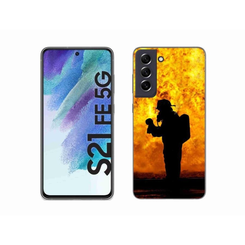 Gélový kryt mmCase na mobil Samsung Galaxy S21 FE 5G - hasič