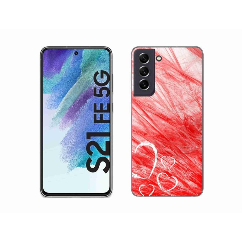 Gélový kryt mmCase na mobil Samsung Galaxy S21 FE 5G - heart