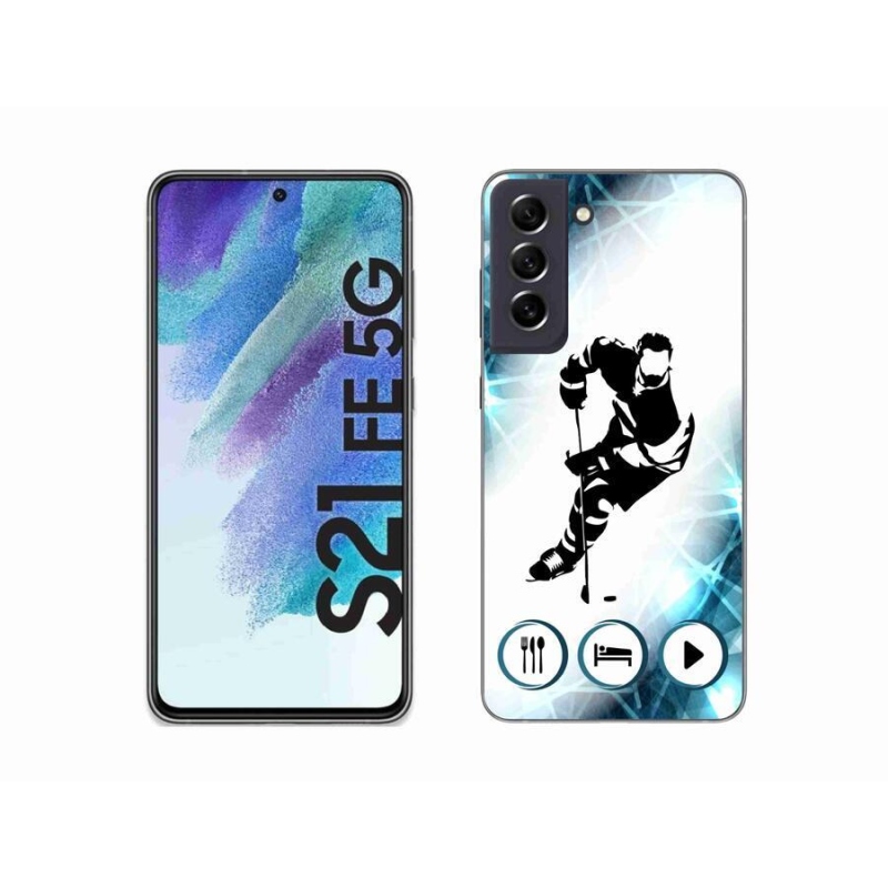 Gélový kryt mmCase na mobil Samsung Galaxy S21 FE 5G - hokej 1