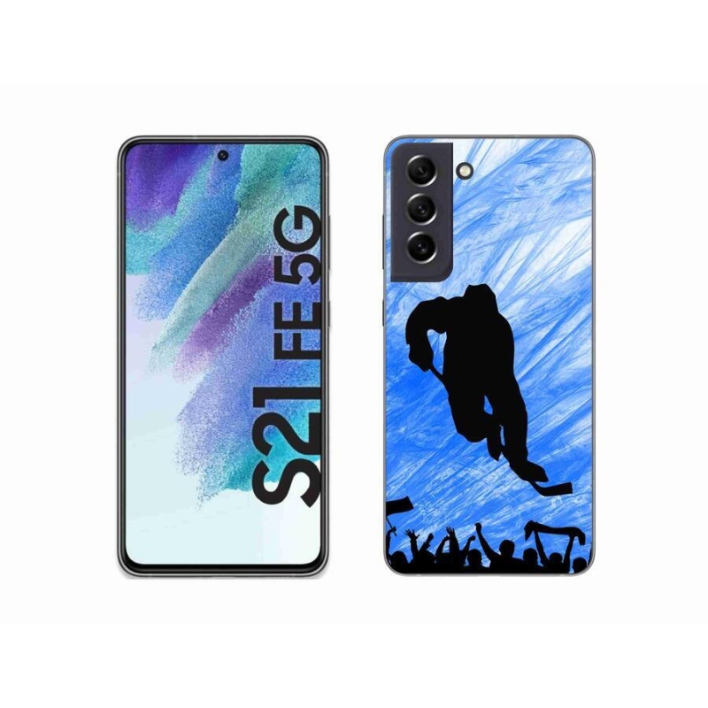 Gélový kryt mmCase na mobil Samsung Galaxy S21 FE 5G - hokejový hráč