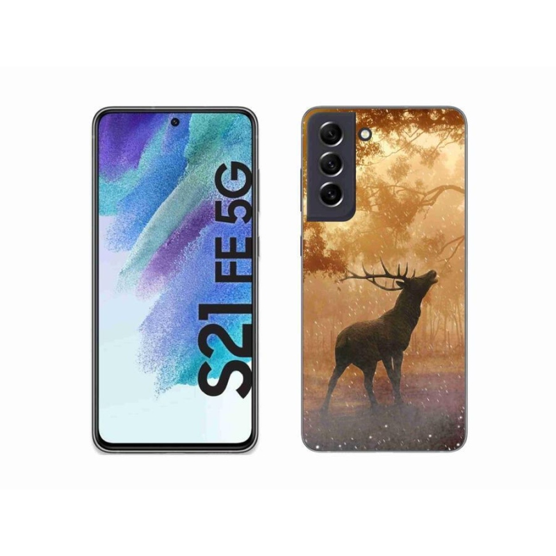 Gélový kryt mmCase na mobil Samsung Galaxy S21 FE 5G - jeleň v ruji