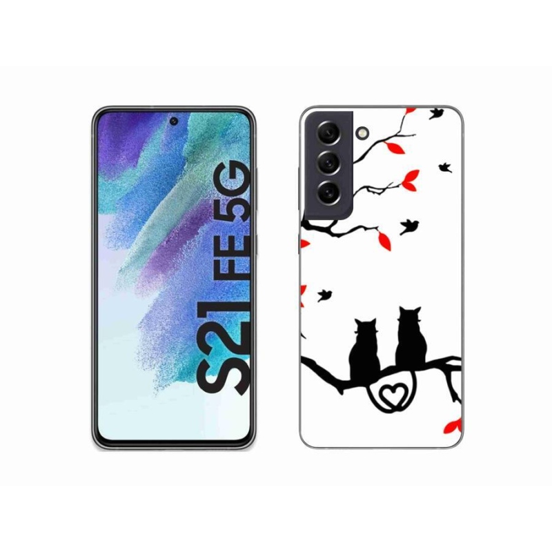 Gélový kryt mmCase na mobil Samsung Galaxy S21 FE 5G - mačacia láska