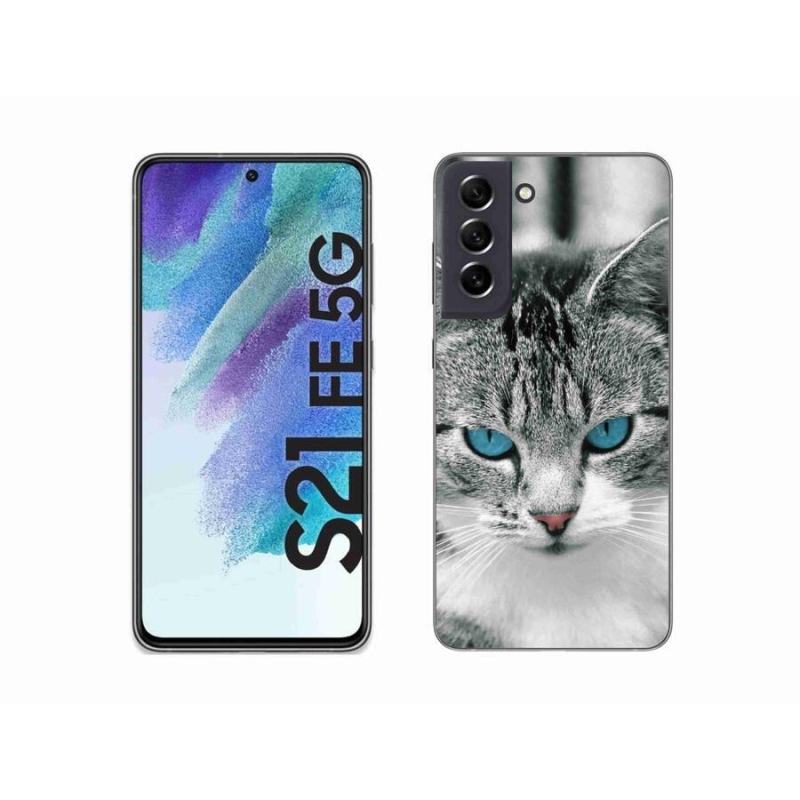 Gélový kryt mmCase na mobil Samsung Galaxy S21 FE 5G - mačacie pohľad 1