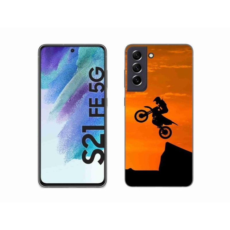 Gélový kryt mmCase na mobil Samsung Galaxy S21 FE 5G - motocross