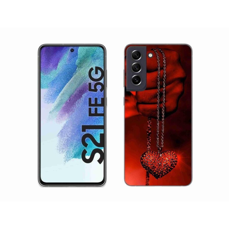 Gélový kryt mmCase na mobil Samsung Galaxy S21 FE 5G - náhrdelník