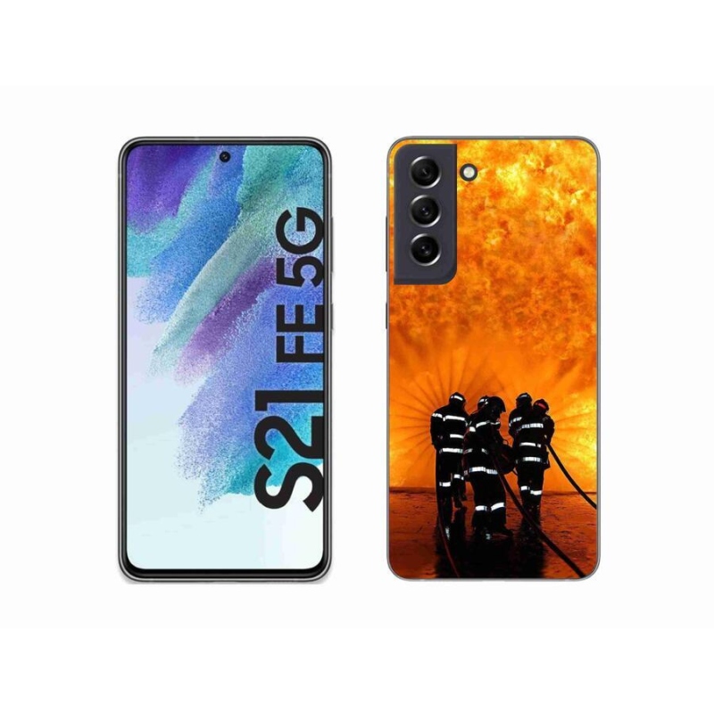 Gélový kryt mmCase na mobil Samsung Galaxy S21 FE 5G - požiar