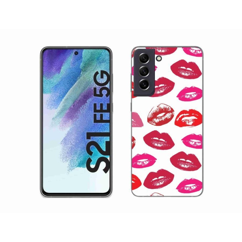 Gélový kryt mmCase na mobil Samsung Galaxy S21 FE 5G - pery