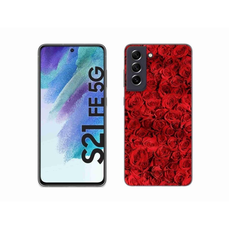 Gélový kryt mmCase na mobil Samsung Galaxy S21 FE 5G - ruža