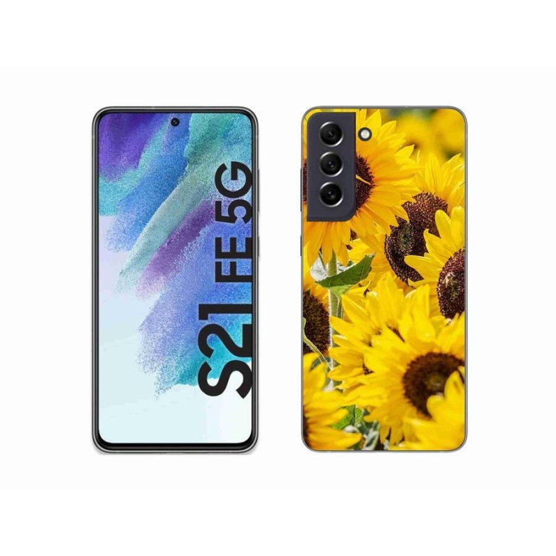 Gélový kryt mmCase na mobil Samsung Galaxy S21 FE 5G - slnečnica