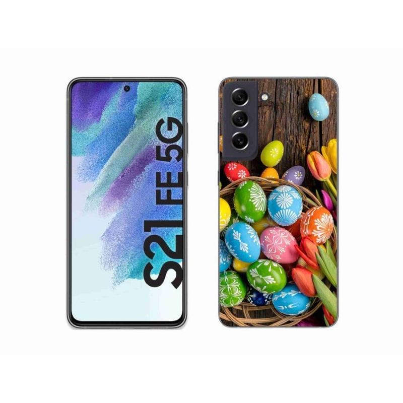 Gélový kryt mmCase na mobil Samsung Galaxy S21 FE 5G - veľkonočné vajíčka