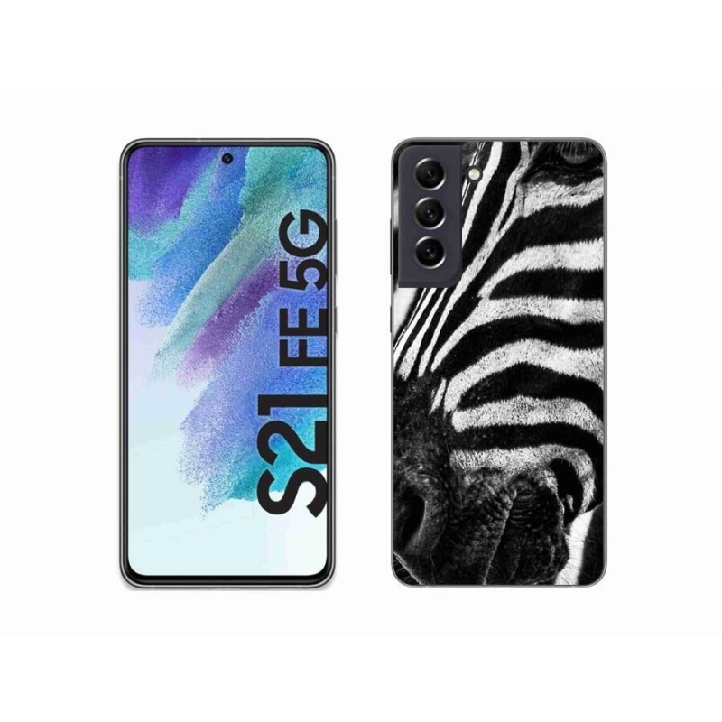 Gélový kryt mmCase na mobil Samsung Galaxy S21 FE 5G - zebra