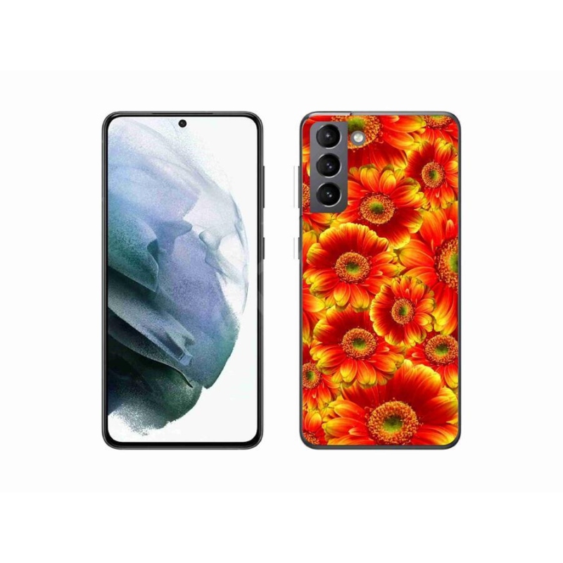 Gélový kryt mmCase na mobil Samsung Galaxy S21 - gerbera 1