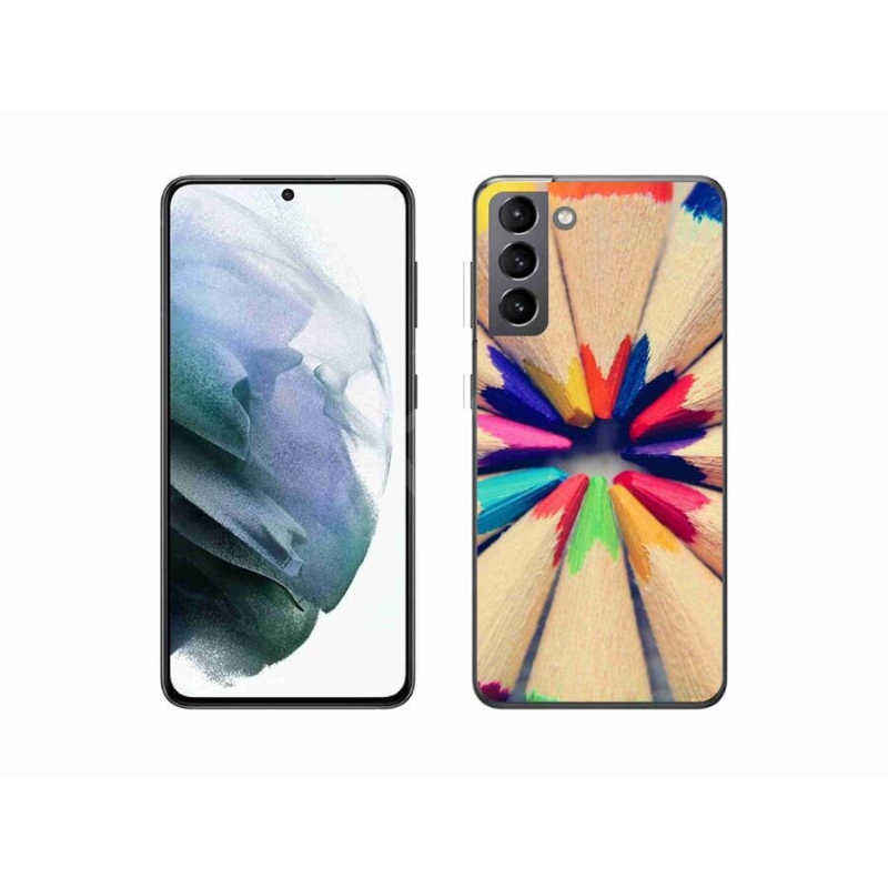 Gélový kryt mmCase na mobil Samsung Galaxy S21 - pastelky