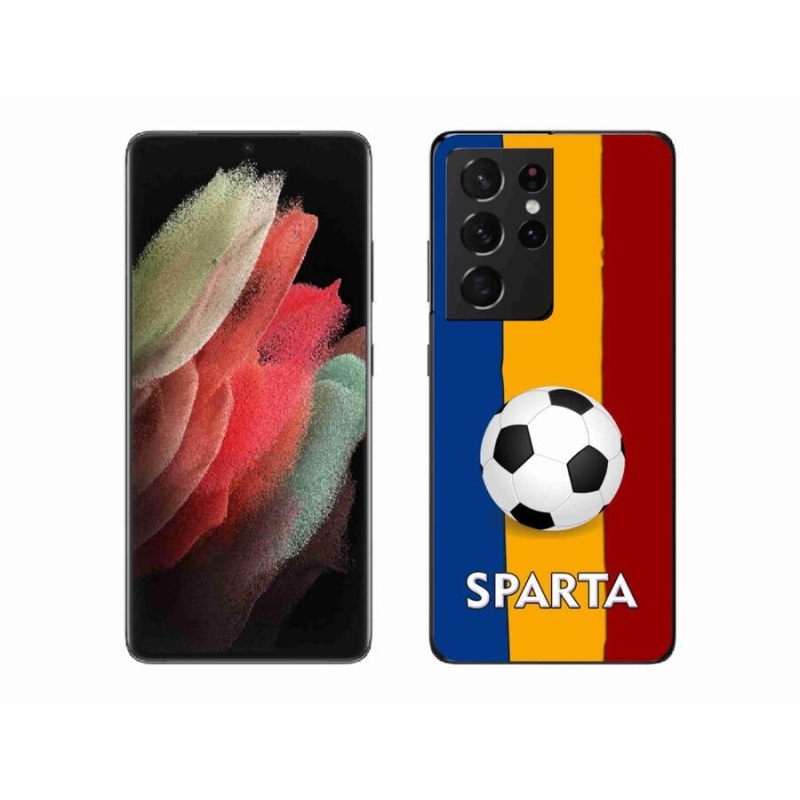 Gélový kryt mmCase na mobil Samsung Galaxy S21 Ultra 5G - futbal 1