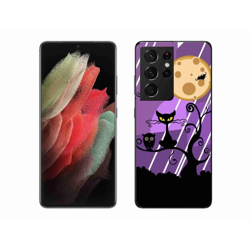 Gélový kryt mmCase na mobil Samsung Galaxy S21 Ultra 5G - halloween