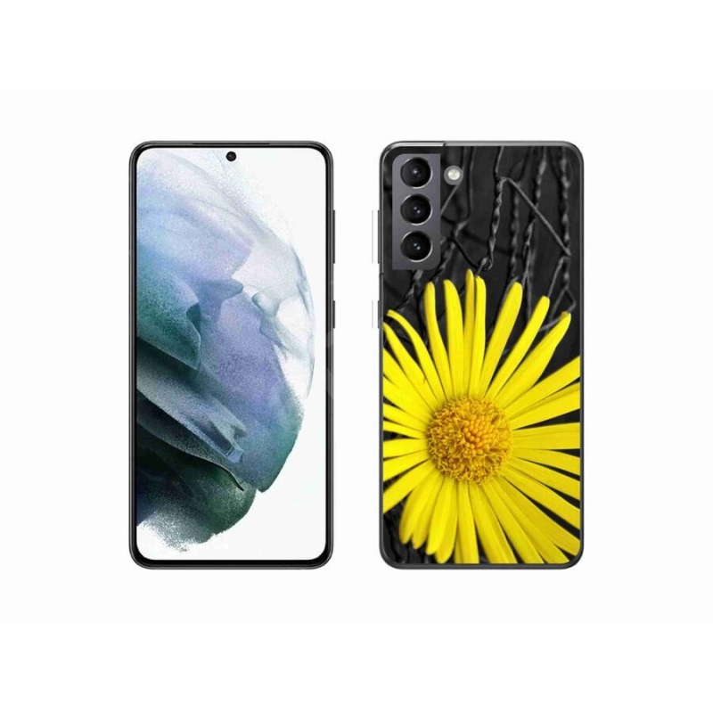 Gélový kryt mmCase na mobil Samsung Galaxy S21 - žltý kvet