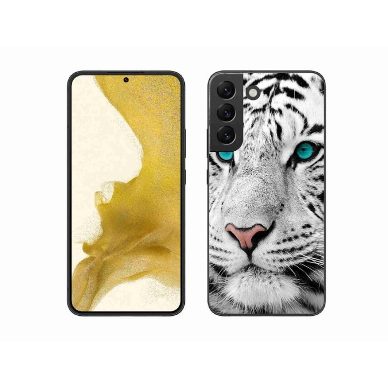 Gélový kryt mmCase na mobil Samsung Galaxy S22+ 5G - biely tiger