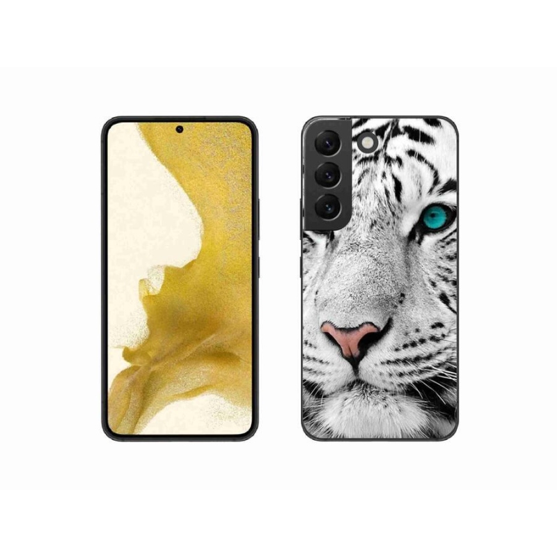 Gélový kryt mmCase na mobil Samsung Galaxy S22 5G - biely tiger