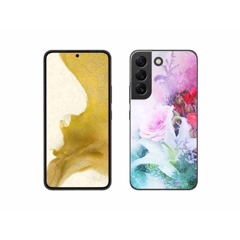 Gélový kryt mmCase na mobil Samsung Galaxy S22 5G - kvety 4
