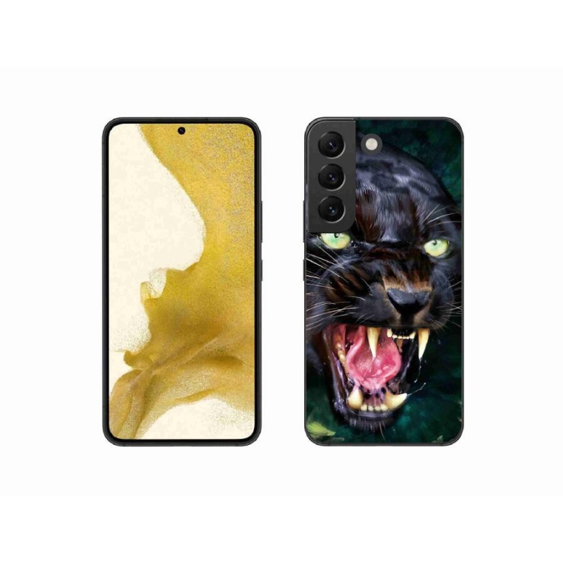Gélový kryt mmCase na mobil Samsung Galaxy S22 5G - rozzúrený čierny panter