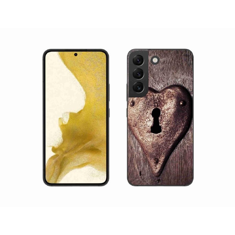 Gélový kryt mmCase na mobil Samsung Galaxy S22 5G - zámok v tvare srdca