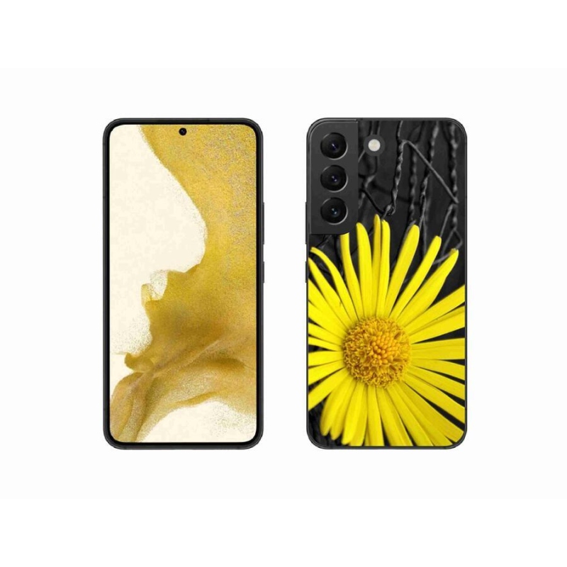 Gélový kryt mmCase na mobil Samsung Galaxy S22 5G - žltá kvetina