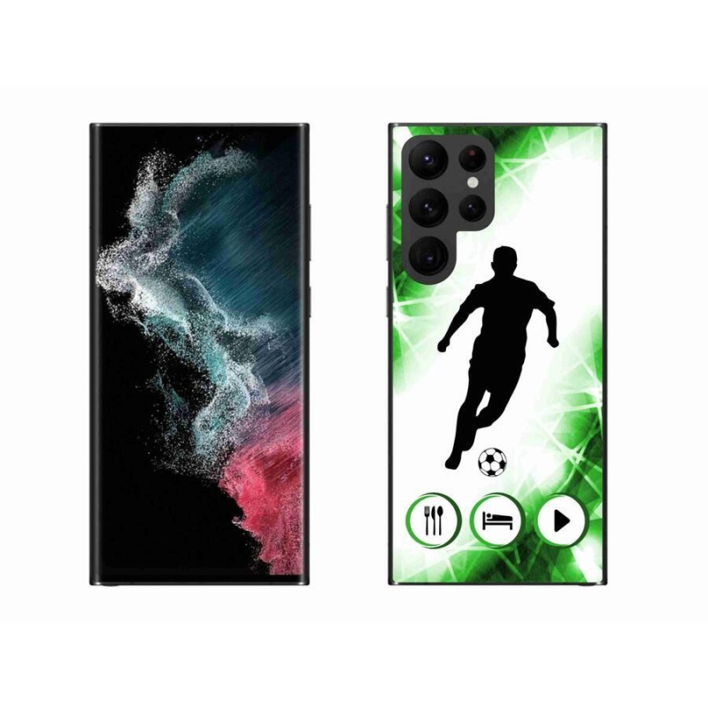 Gélový kryt mmCase na mobil Samsung Galaxy S22 Ultra 5G - futbalista