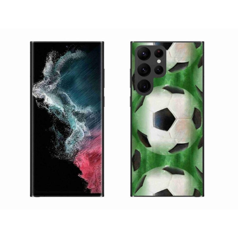 Gélový kryt mmCase na mobil Samsung Galaxy S22 Ultra 5G - futbalová lopta