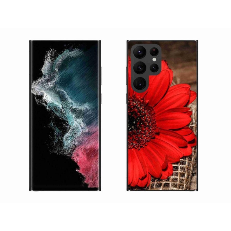 Gélový kryt mmCase na mobil Samsung Galaxy S22 Ultra 5G - gerbera