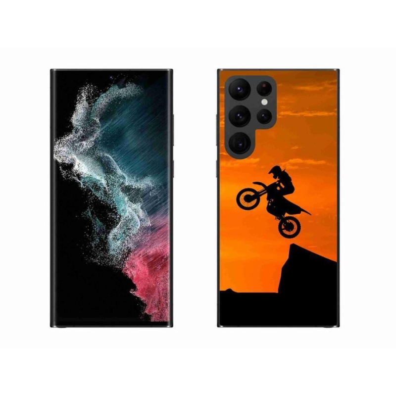 Gélový kryt mmCase na mobil Samsung Galaxy S22 Ultra 5G - motocross