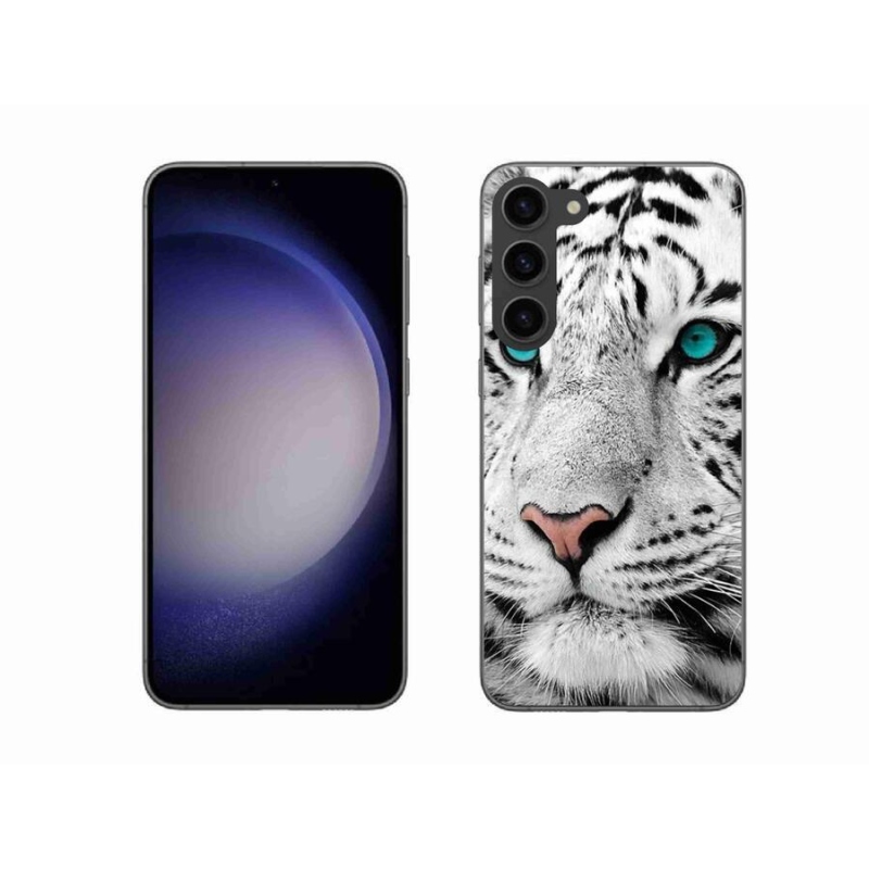 Gélový kryt mmCase na mobil Samsung Galaxy S23+ 5G - biely tiger