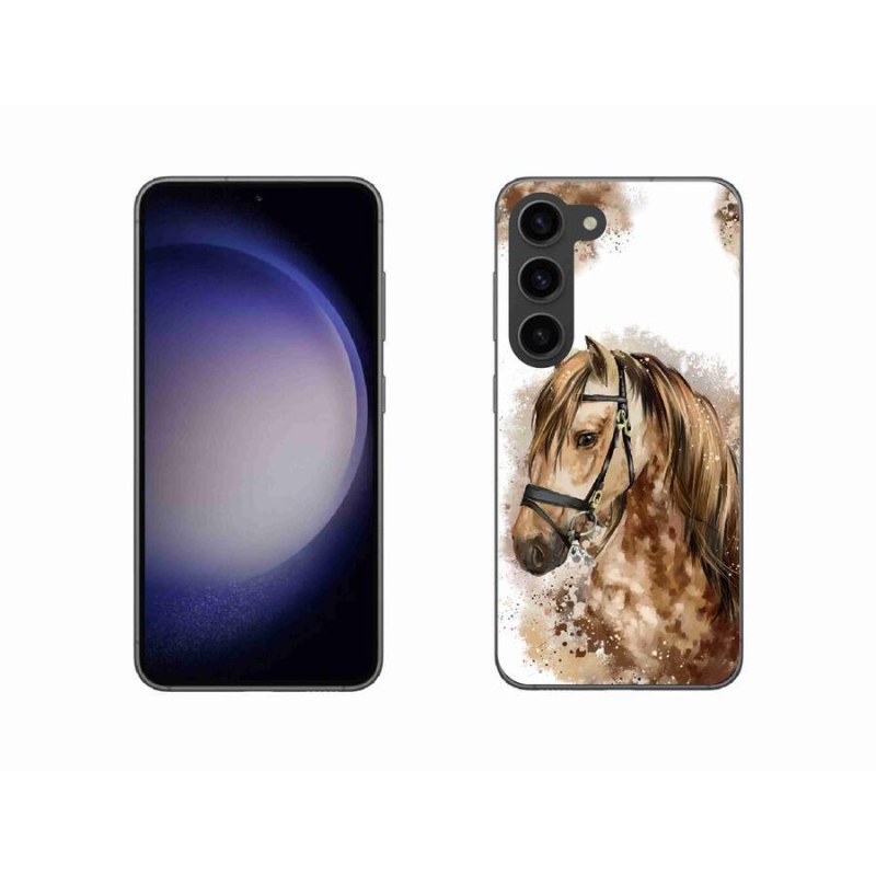 Gélový kryt mmCase na mobil Samsung Galaxy S23 5G - hnedý kreslený kôň