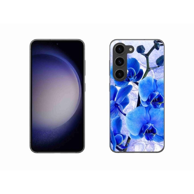 Gélový kryt mmCase na mobil Samsung Galaxy S23 5G - modré kvety
