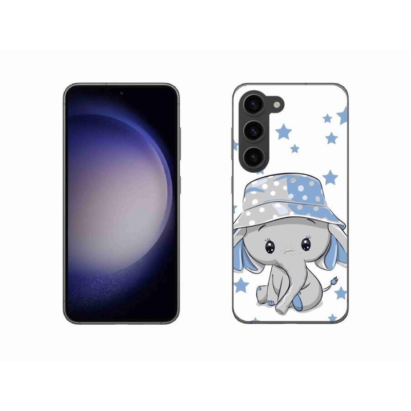 Gélový kryt mmCase na mobil Samsung Galaxy S23 5G - modrý slon