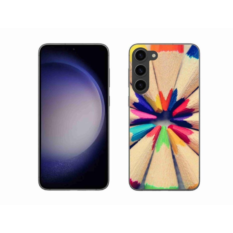 Gélový kryt mmCase na mobil Samsung Galaxy S23+ 5G - pastelky